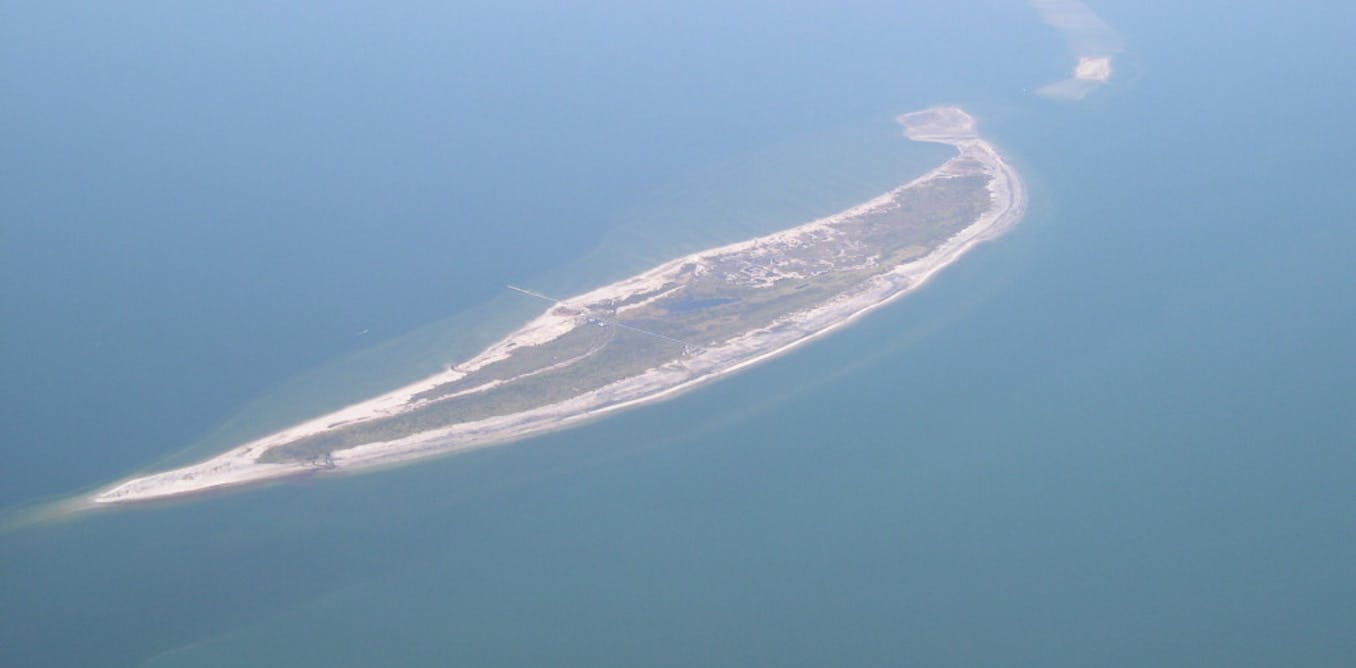Ship Island, one of Mississippi Gulf islands, photographed in 2004 by United States Geological Survey